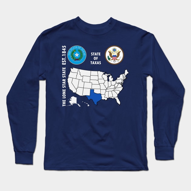 State of Texas Long Sleeve T-Shirt by NTFGP